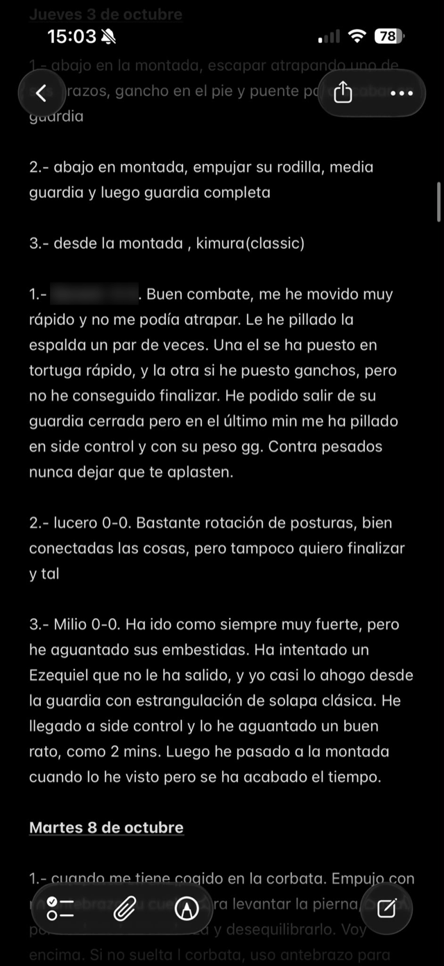 Nota del 3 de octubre, más párrafos de combates